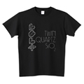 水晶 QUARTZ すいしょう 鉱物 結晶図 半袖Tシャツ